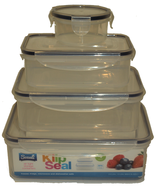 4 Pack Airtight Containers